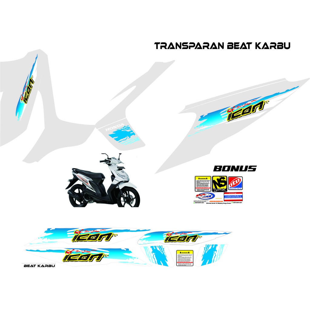 STRIPING TRANSPARAN CUSTOM BEAT KARBU