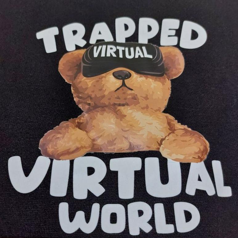 Blurry Sweater Hoodie Motif Bear Fantasy Pria Dan Wanita Bahan Fleece Tebal Original Quality Terbaru