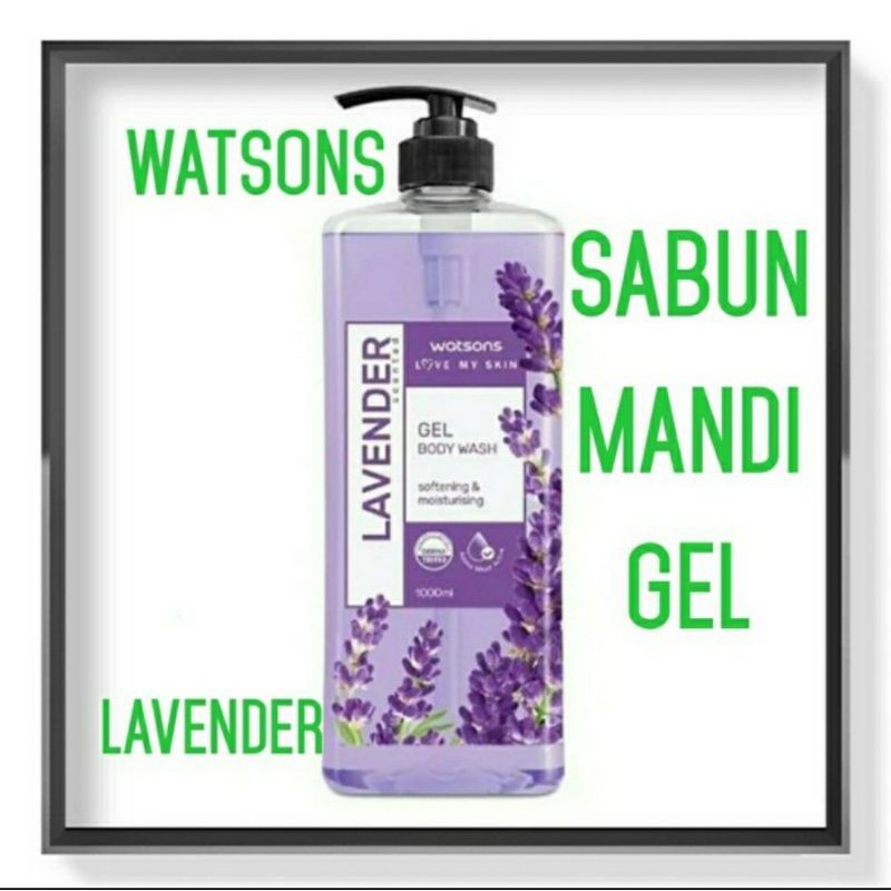 SABUN MANDI GEL / BODY WASH GEL WATSONS LAVENDER 1 LITER