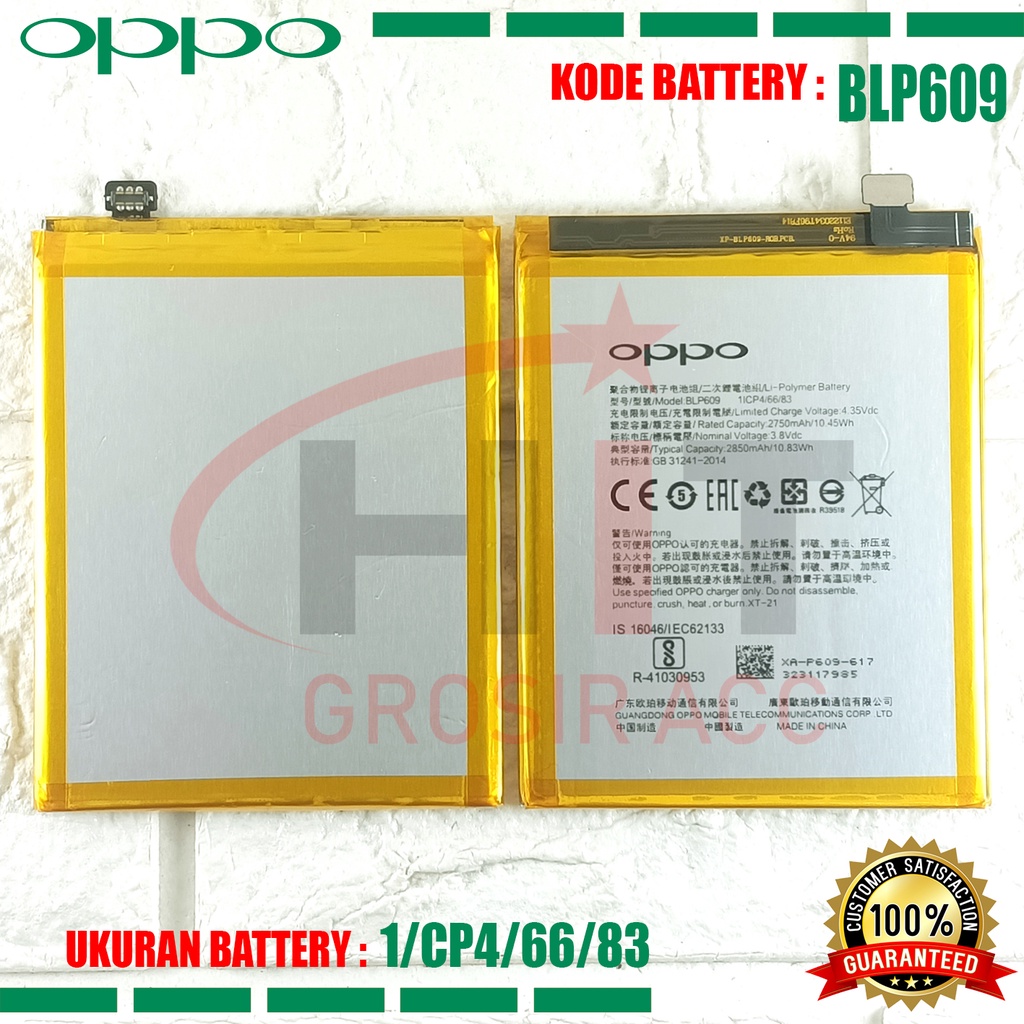 Baterai Battery BLP609 Oppo F1 Plus R9M / R9 X9009