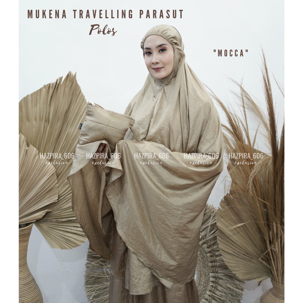 MUKENA DEWASA PARASUT POLOS PREMIUM TRAVELING JUMBO