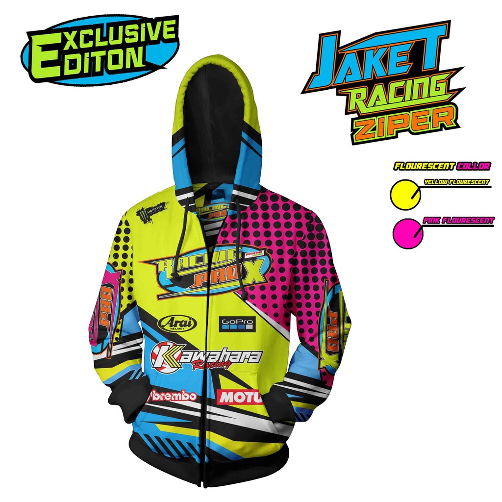 JAKET RACING ZIPPER LIMITID EDITION  exclusive  MAGENTA STABILO WARNA STABILO TERBAIK