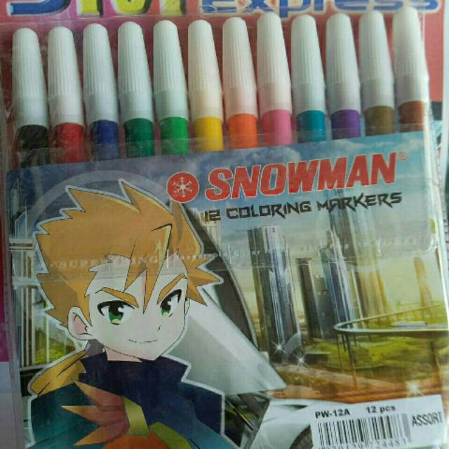 

Spidol snowman kecil 12 warna