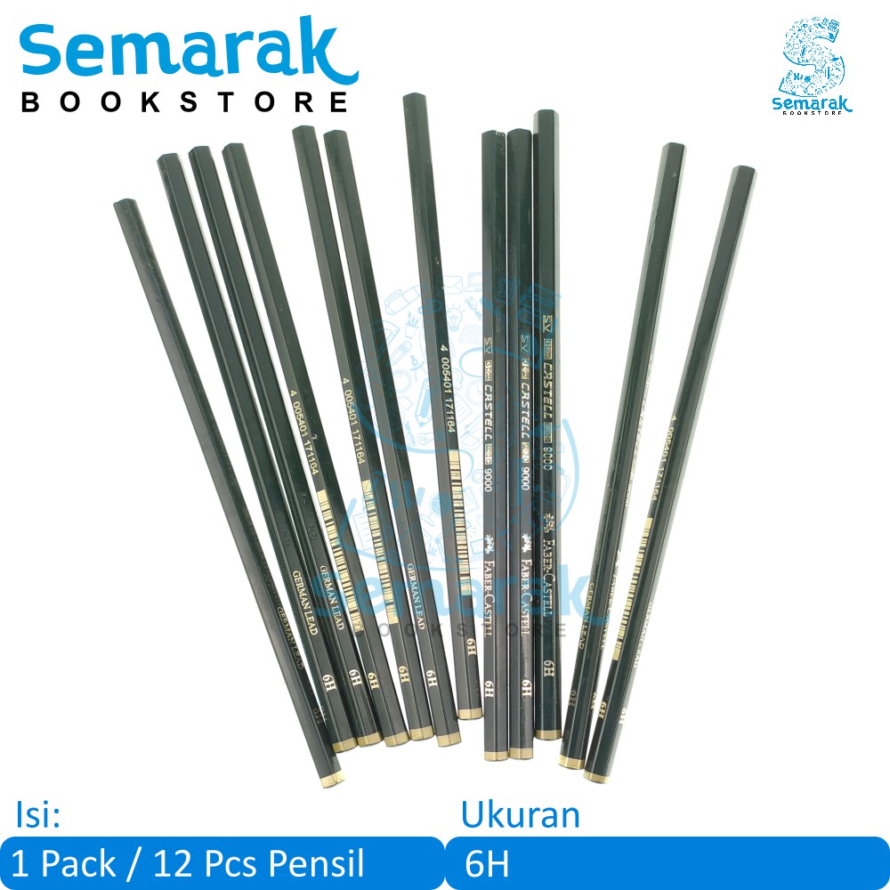 

Faber Castell 9000 Pensil 6H [1 Pack / 12 Pcs]