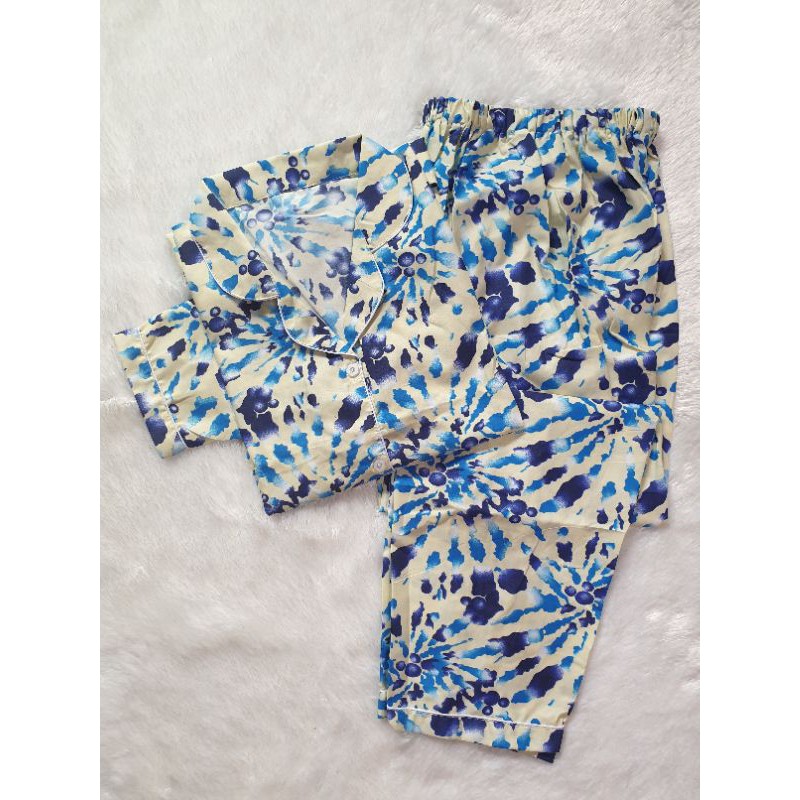 Baju Tidur Piyama Wanita Cewek Pajamas Dewasa Motif Tie Dye PP-PP OCEAN
