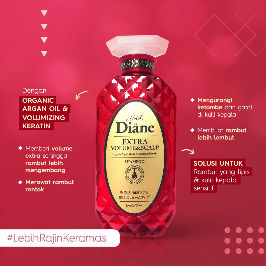 Moist Diane EXTRA VOLUME &amp; SCALP Shampoo + Treatment 450ml (Made In Japan)