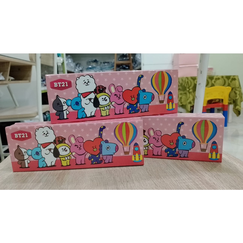 KOTAK PENSIL MAGNET BT21 TEMPAT PENSIL BT HARGA TERMURAH KUALITAS PREMIUM READY 6 VARIANT LUCU UNIK