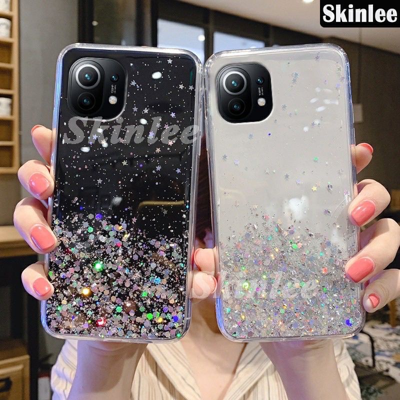 Xiaomi Mi 11 Lite Poco M3 Pro 5G Redmi Note 10 5G  Casing Soft Case Tpu Bahan Premium Glitter Glossy