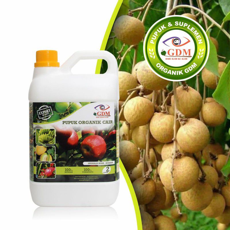 GDM Pupuk Organik Cair Untuk Buah Buahan 2 Liter - Pupuk Organik Pelebat Buah
