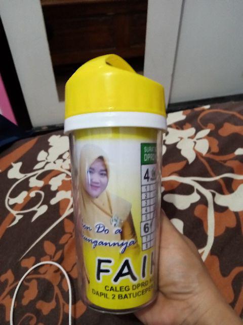Tumbler Plastik Custom Murah Free Design