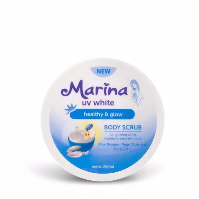 -TERLARIS- MARINA UV WHITE BODY SCRUB 200 ML - BIRU