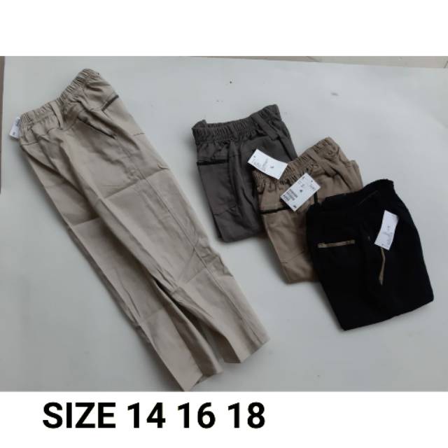 Celana Chino Panjang anak Size 14 16 18 katun twill monalisa