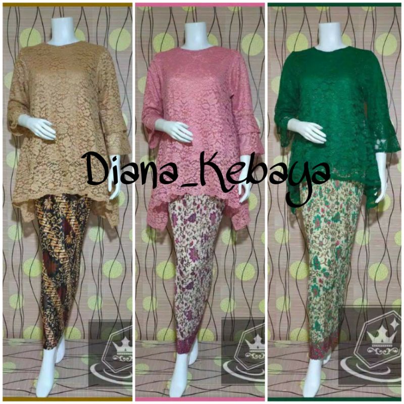Kebaya Brokat RinjaniJumbo Ld 130 Baju Pesta dan Wisuda
