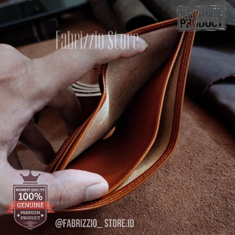 dompet pria wallet bifold stand kulit asli