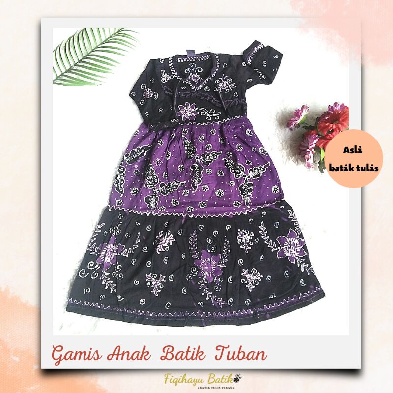 Baju daster gamis batik tuban anak perempuan 1 tahun cewek rayon kekinian