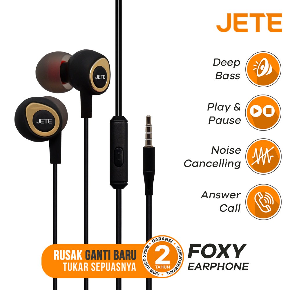 Headset Earphone  JETE Foxy - Garansi 2 Tahun