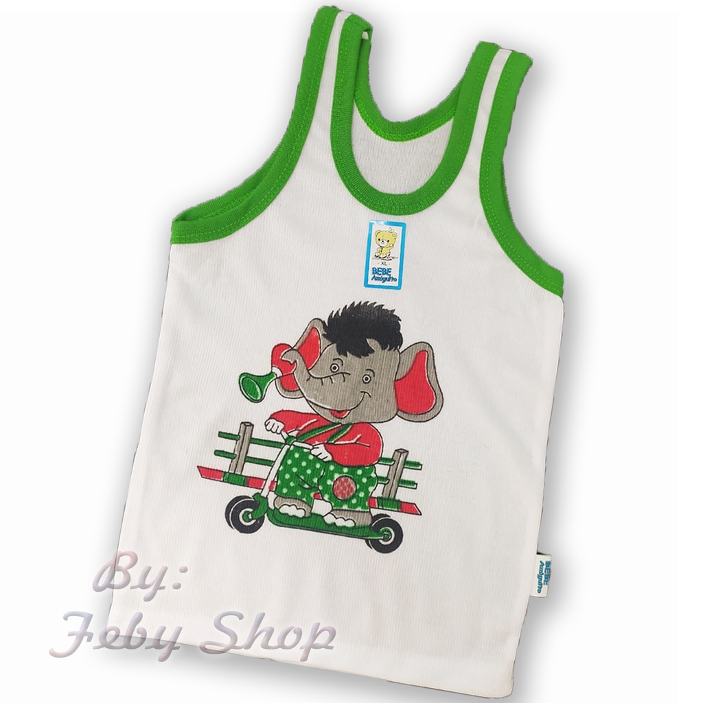 Singlet Kutung BEBE PUTIH - Kaos Dalam Anak TK dan SD