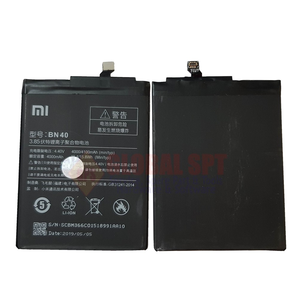 BATERAI XIAOMI BN40 / BATRE / BATERE XIAOMI REDMI 4 PRIME
