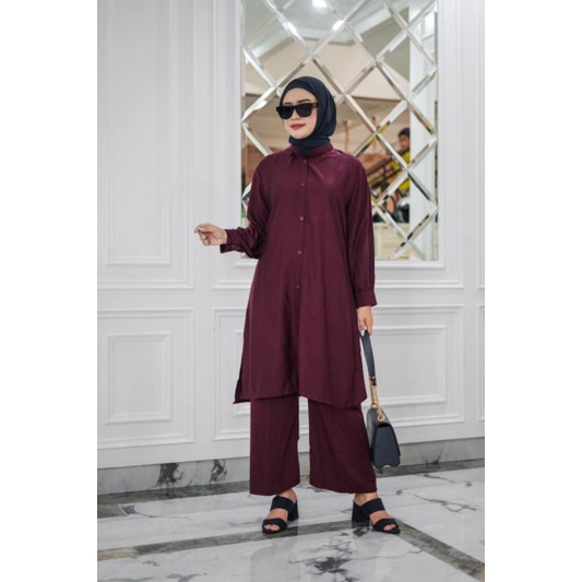 Oz020 stelan tunik cantik wanita terbaru rayon premium lembut dan nyaman by ozora