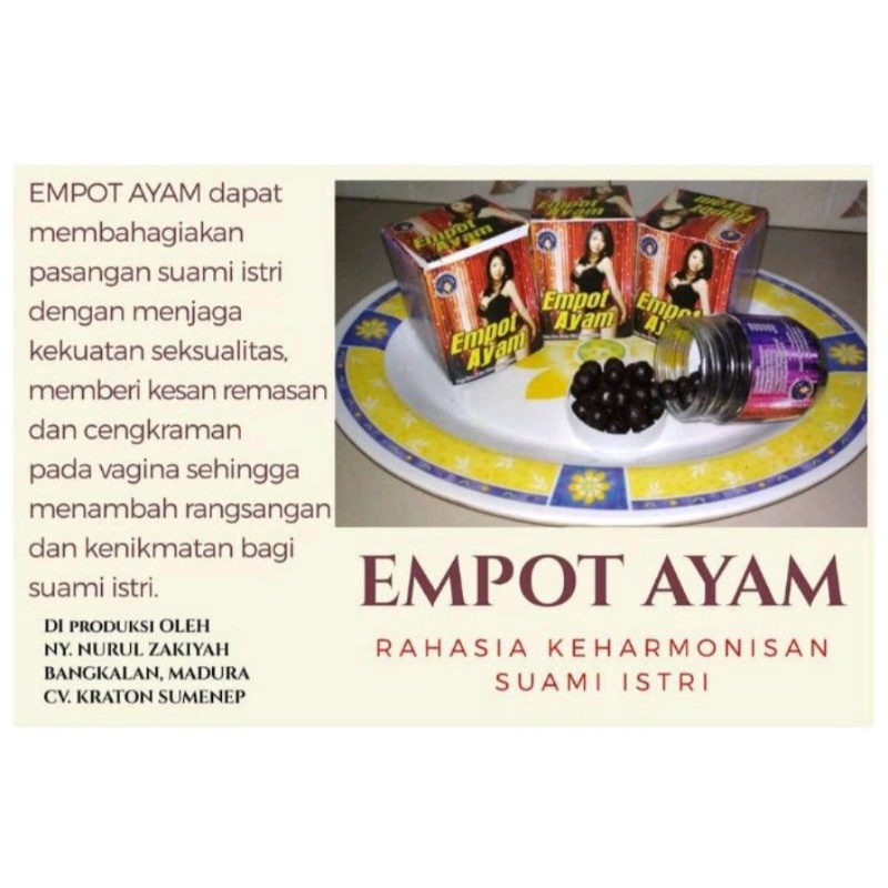 

Jamu Empot ayam madura PJ kraton sumenep madura membuat ms v mencengkram/empot 100 pil