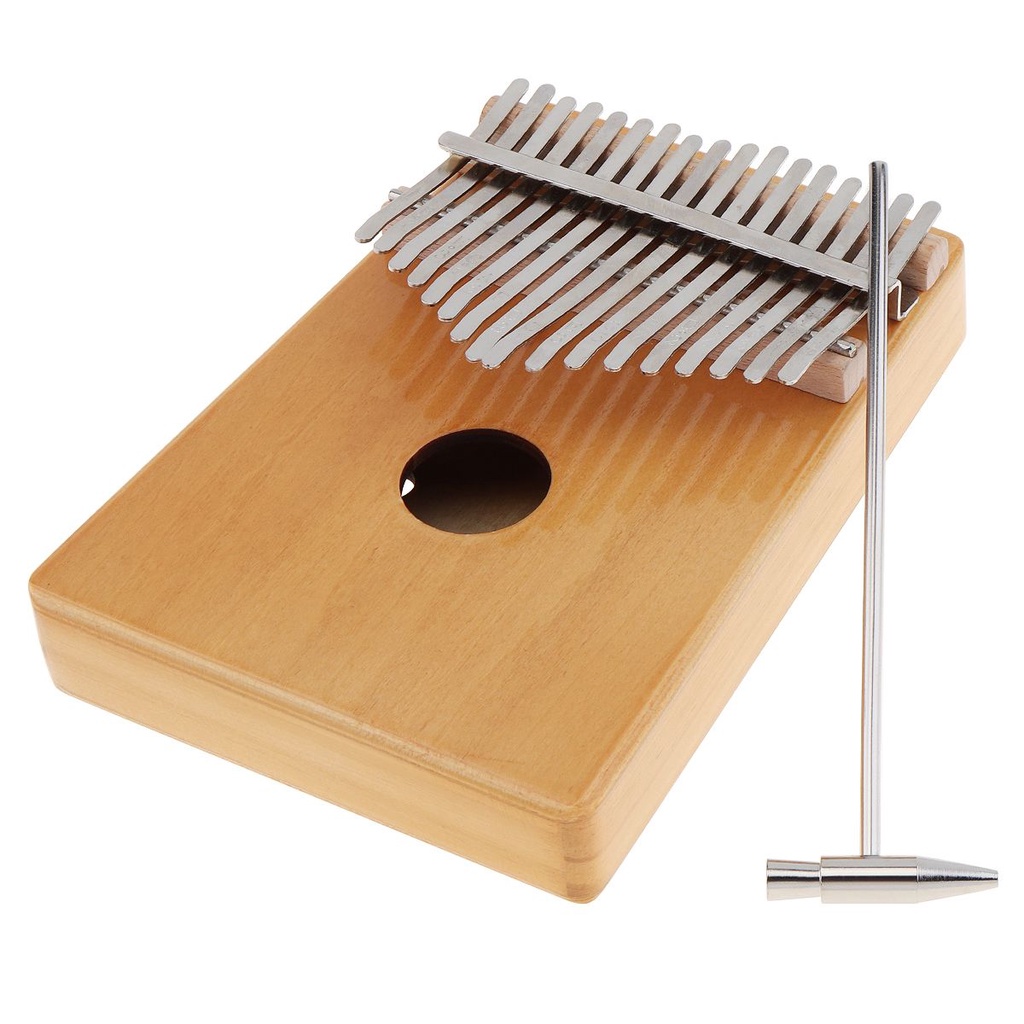 Piano Jari Kalimba 17 Kunci Bahan Kayu Mahoni Dengan Tuning Hammer