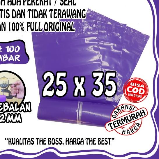 

POLYMAILER 25X35 UNGU LILCAC PREMIUM LANGSUNG PABRIK TEBAL DAN HALUS
