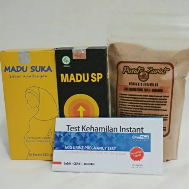 Paket promil madu kesuburan dan bubuk Zuriat 110 gram impor Mesir murah bonus buah zuriat