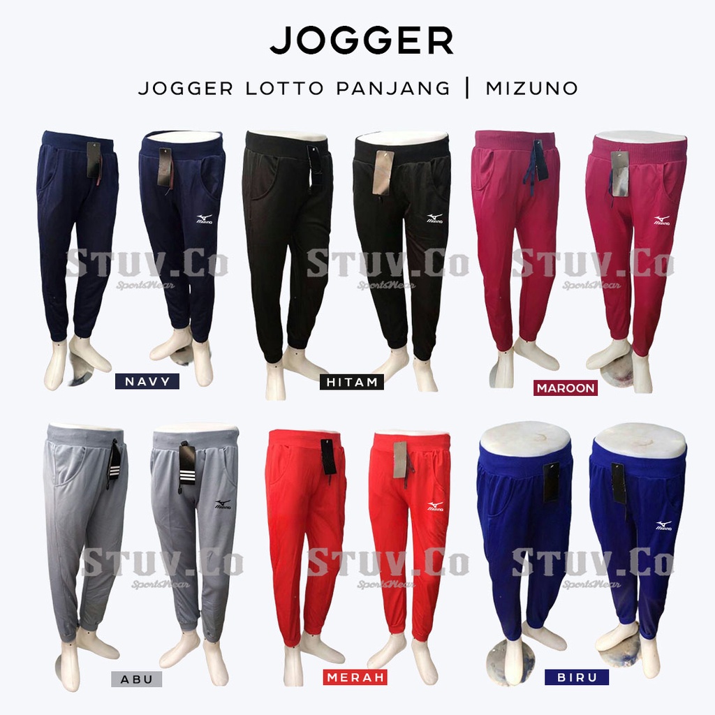 CELANA JOGGER PANJANG LOGO OLAHRAGA SENAM YOGA JOGGING GYM FITNESS PRIA WANITA