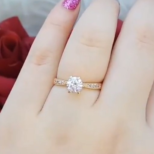 TERMURAH Cincin Perhiasan wanita ASLI XUPING ready putih (yg gold sisa size 8 dan 9)