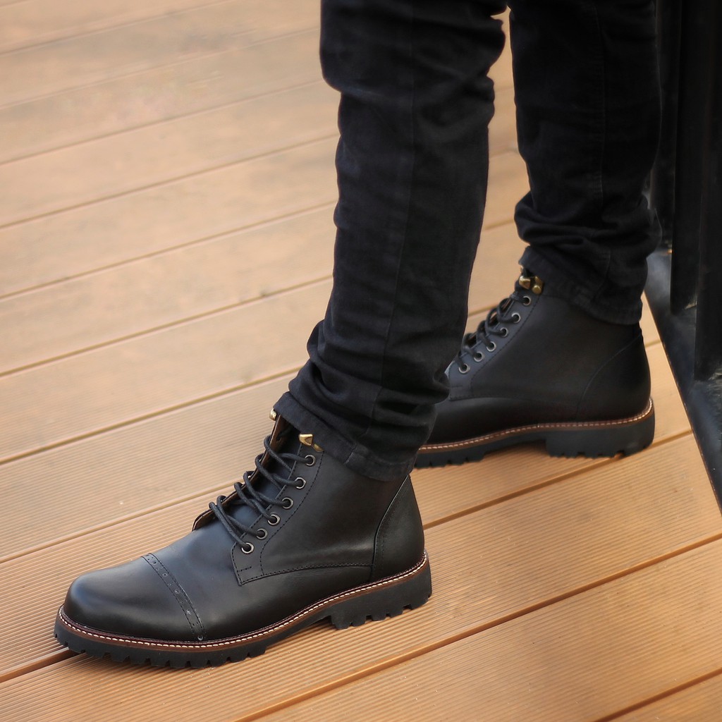 ARPEGIO BLACK (KULIT ASLI) |ManNeedMe x Reyl| Sepatu Safety Boots Pria ORIGINAL