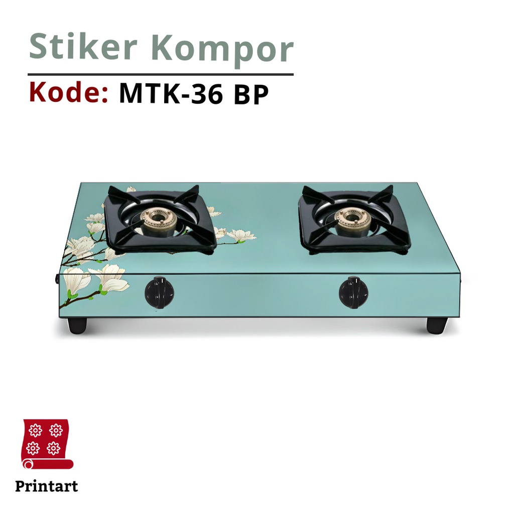 Stiker Kompor 1 Tungku dan Sticker Kompor 2 Tungku Motif Minimalis Kode MTK-36