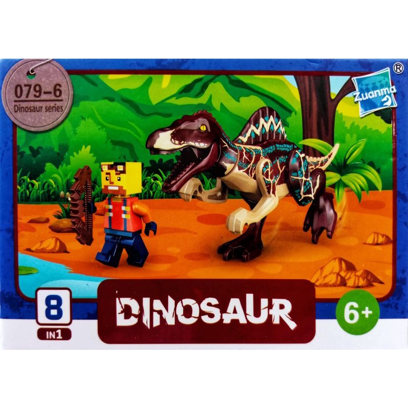 mainan anak lego mine craft world minicraft SATU PAKET ISI 3 KARAKTER FIGURE LQS 62101 mini craft minifigure block mini figure bricks dunia kotak square marvel naruto ninjago justice league avengers robot rangers dinosaurus tentara army soldier-Minecraft Dino 079-6