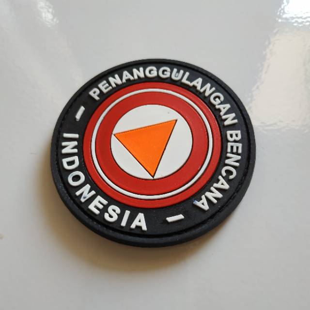 Patch rubber PENANGGULANGAN BENCANA INDONESIA/BPBD/BNPB/TIMSAR/BASARNAS/tempelan karet emblem velcro