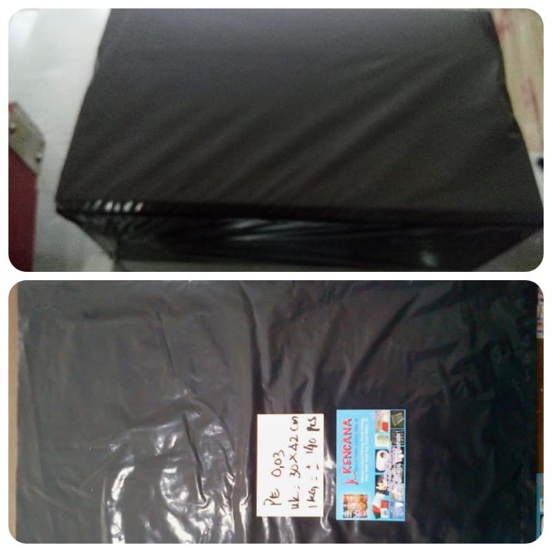 

PE Plastik packing online 30x40 hitam dan 35x50
