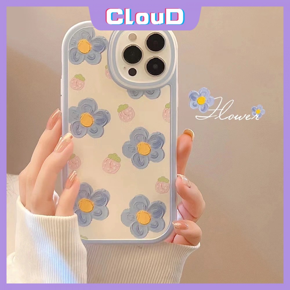 Casing Realme C53 C31 C21Y C15 C20 5i 8 7i 7 C17 6i 8Pro 5 5S C11 C20A C35 Narzo 20Pro 50A Prime C3 3D Relief Lukisan Minyak Flower Lover Tpu Lembut Shockproof Floral Back Phone Case