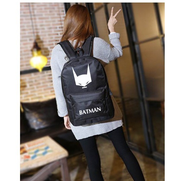 TAS ANAK SEKOLAH FULL BLACK SUPERHERO | BACKPACK BLACK