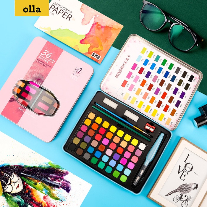 

Mudah Olla 36/48Water Color Set - Alat Cat Air Set (Termasuk Kuas Dan Kertas Terlaris