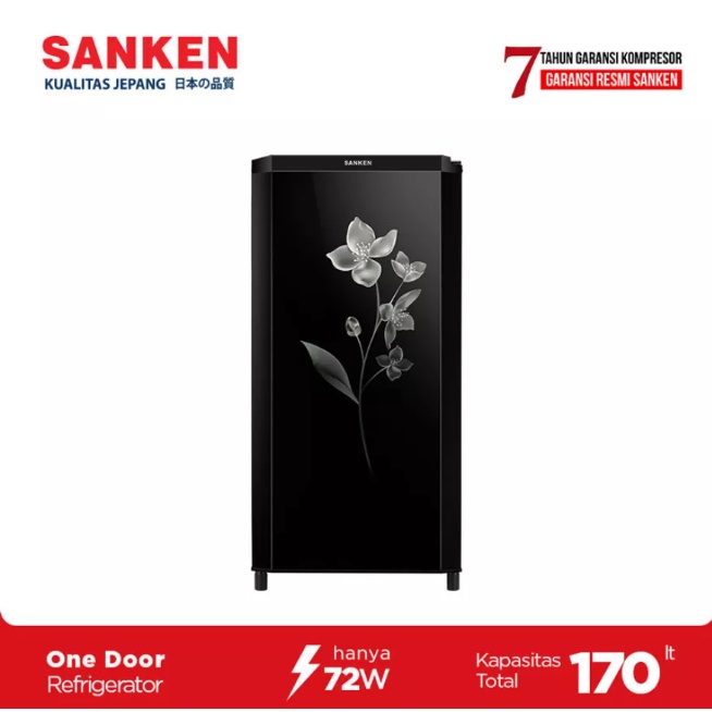 SANKEN Kulkas 1 Pintu [170 L] SK-V173F-BK