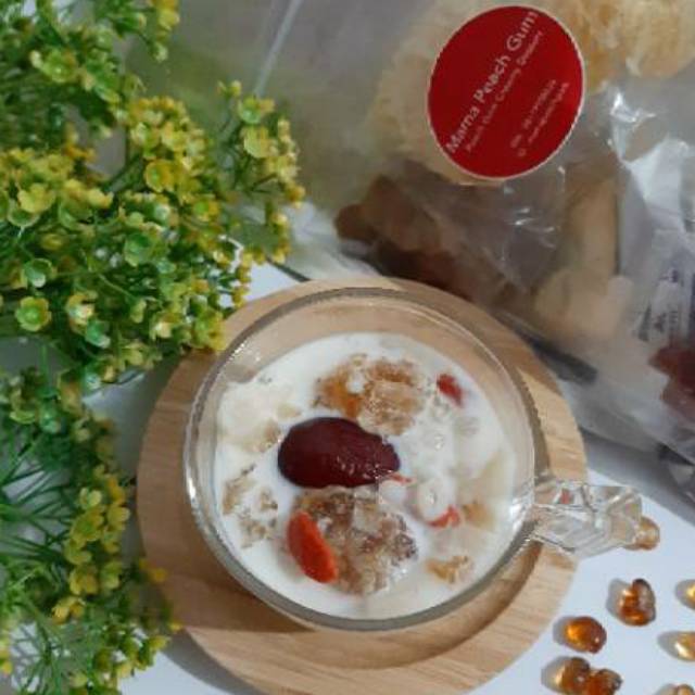 CREAMY PEACH GUM DESSERT SIZE L untuk 11-12cup 300ml