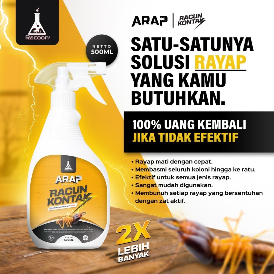 ARAP Obat Rayap obat Anti Rayap Racun Kontak ARAP Quick Action RACOON 500ml Bunuh Rayap Basmi Rayap