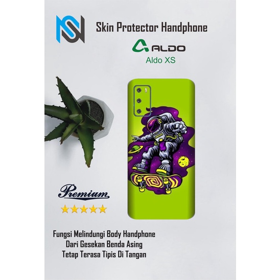 Isi 2pcs Garskin Hp Aldo XS Motif yellow - Free Custom Motif