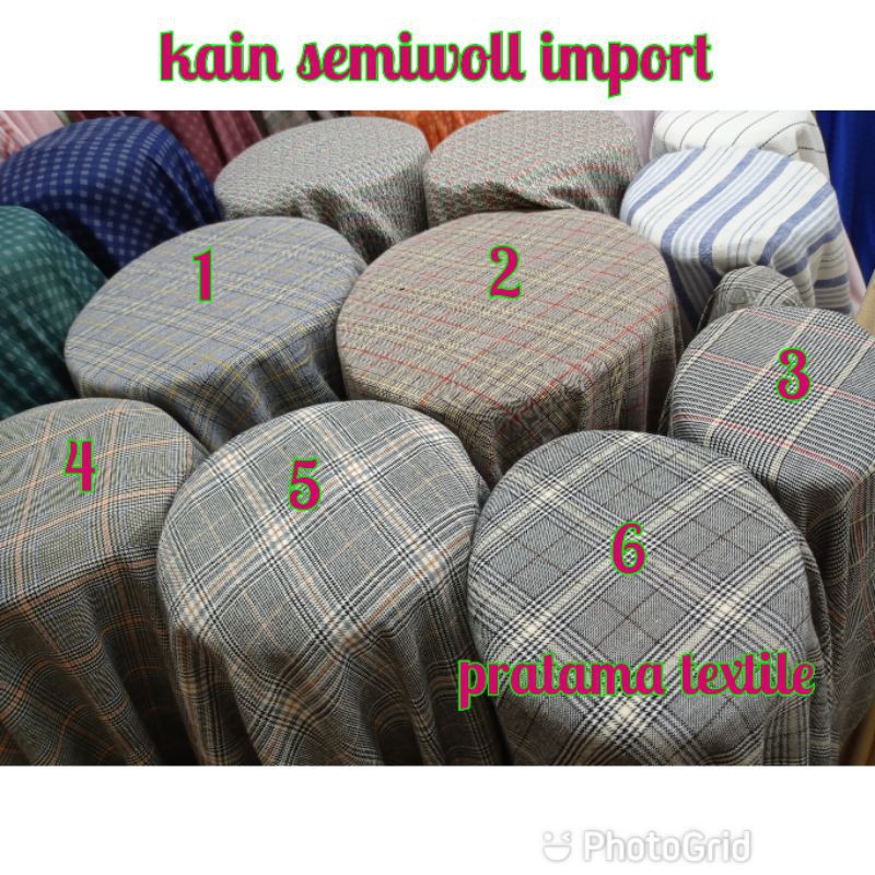 kain blazer semiwoll kotak/bahan kain semiwoll import_kain blazer,jas,rompi,dll