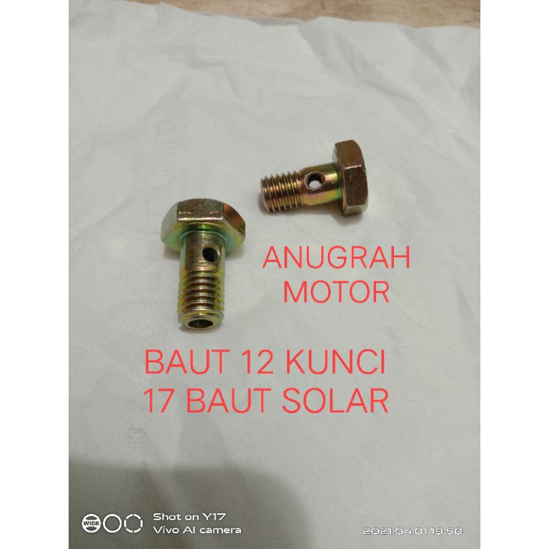 baut minyak solar baut 12 kunci 17 drat kasar harga untuk 2 buah