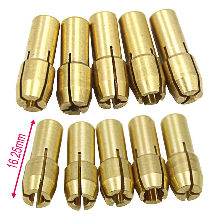 Brass Collet Kuningan Mini Grinder Drill Bor Chuck 0.5 / 0.8 / 1.0 / 1.6 / 1.8 / 2.0 / 2.2 / 2.4 / 3.0 / 3.2mm