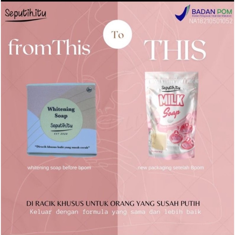 WHITENING BAR SOAP SEPUTIH.ITU BPOM