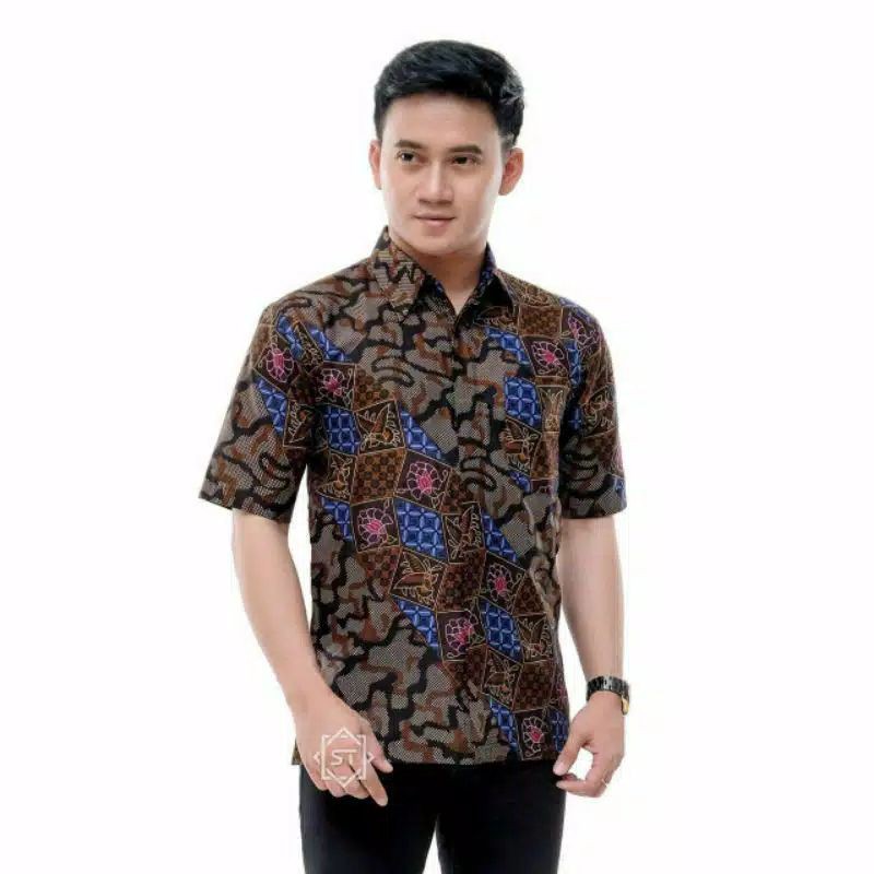 HEM BATIK PRIA JUMBO LENGAN PENDEK M-5XL