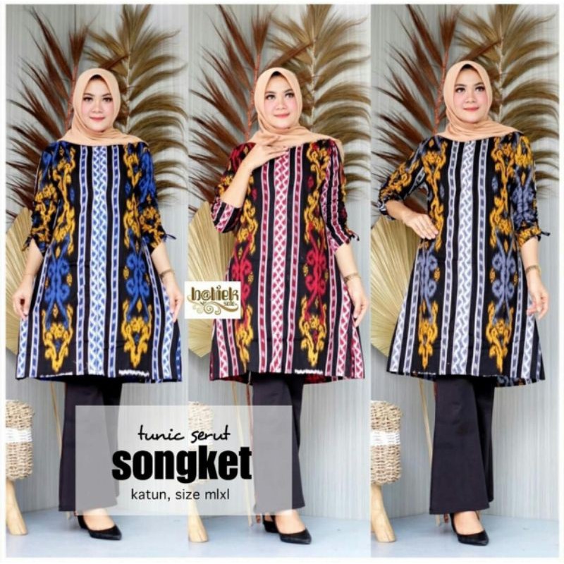 COD----TUNIK BATIK MOTIF TENUN