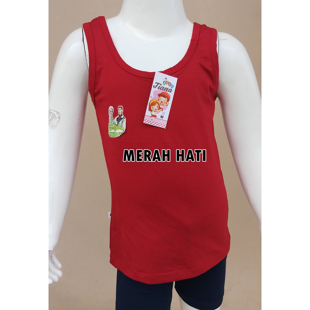 Tanktop/Singlet TALI BESAR TIANA Anak Perempuan 1-12 Tahun