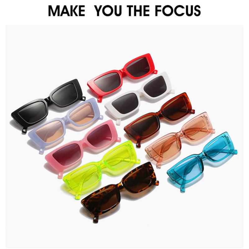 【YUZHU】COD INS Fashion Style Candy Color Rectangle Sunglasses untuk Wanita