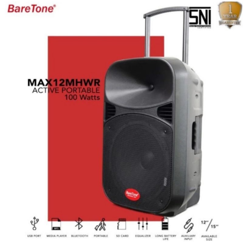 SPEAKER PORTABLE BARETONE MAX12MHWR SPEAKER MEETING 12 INCH ORIGINAL